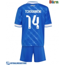 Fotballdrakt Barn Real Madrid Aurelien Tchouameni #14 Tredjedraktsett 2025-26 Kortermet (+ Korte bukser)